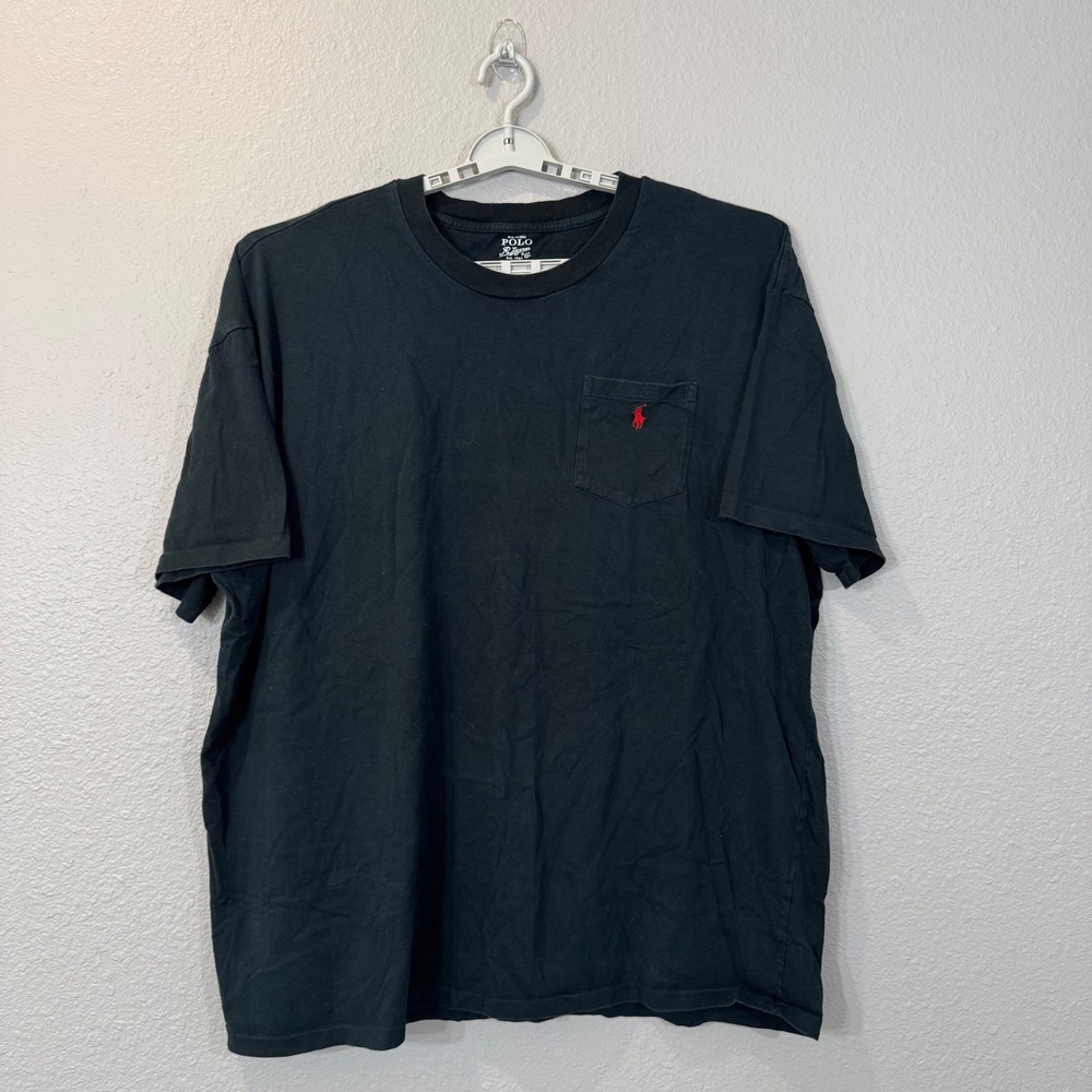 Polo Ralph Lauren Men's Size 3XB Black Pocket Red Pony Logo T-Shirt